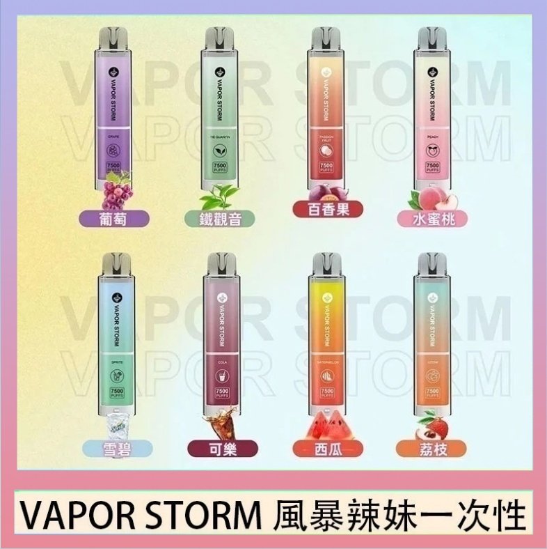 VAPOR STORM風暴辣妹 VAPOR STORM風暴辣妹一次性主機充電7500口(5%)
